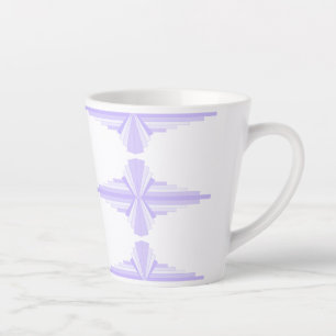 Tasse Latte Elément Art déco en lilas & violet