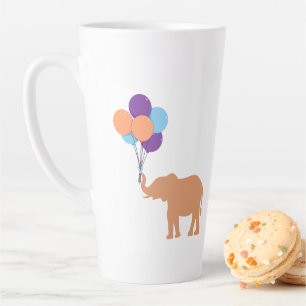 Tasse Latte Éléphant Ballon