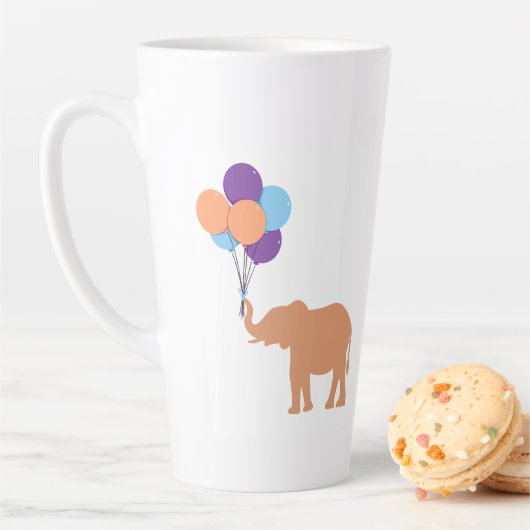 Tasse Latte Éléphant Ballon (En situation)