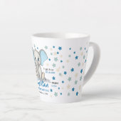 Tasse Latte Eléphant Bébé mignon avec oreilles bleues Boy Stat (Angle droit)