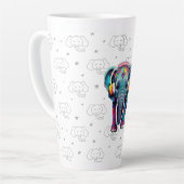 Tasse Latte Eléphant mignon bébé avec casque (Angle gauche)