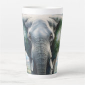 Tasse Latte Eléphant mignon Gros plan (Devant)