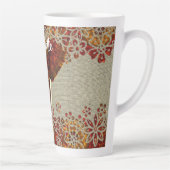 Tasse Latte Eléphant Orné Couleurs Rustiques Personnalisées (Droite)