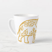 Tasse Latte Éléphant style thaï pour vous offrir. (Angle gauche)