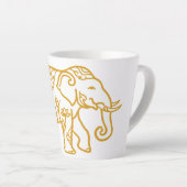 Tasse Latte Éléphant style thaï pour vous offrir. (Angle droit)