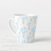 Tasse Latte Eléphants mignons Ballons & Nuages Baby Boy Motif (Angle gauche)