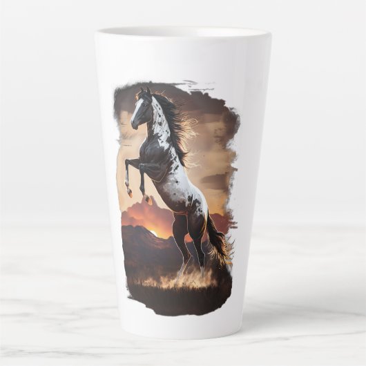Tasse Latte Élevage du Cheval de Peinture américain au coucher (Devant)