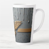 Tasse Latte Emblème d'aigle doré aux ailes déployées (Droite)