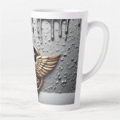 Tasse Latte Emblème d'aigle doré aux ailes déployées (Droite)