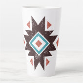 Tasse Latte Emblème diamant bohème (Devant)