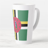 Tasse Latte Emblème du drapeau de la Dominique (Angle droit)