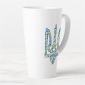Tasse Latte Emblème national de l'Ukraine (Angle droit)