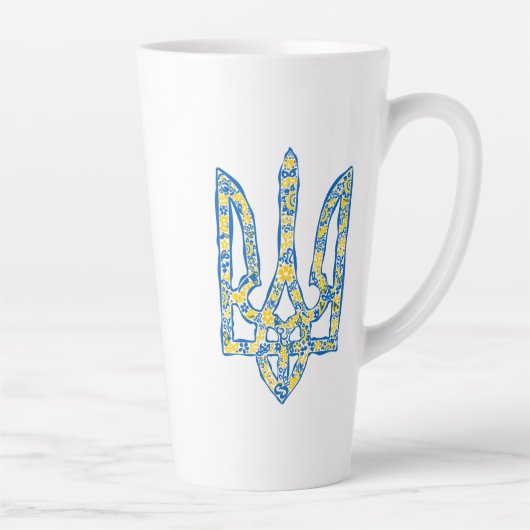 Tasse Latte Emblème national de l'Ukraine (Droite)
