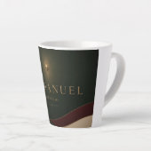 Tasse Latte EMMANUEL | Matthieu 1:23 Chrétien (Angle droit)