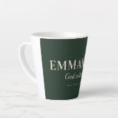 Tasse Latte EMMANUEL | Matthieu 1:23 | Noël (Angle gauche)