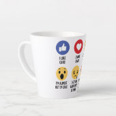 Tasse Latte Emojis au gâteau (Angle gauche)