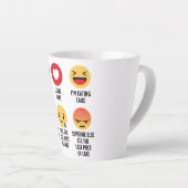 Tasse Latte Emojis au gâteau (Angle droit)