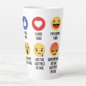 Tasse Latte Emojis au gâteau (Devant)