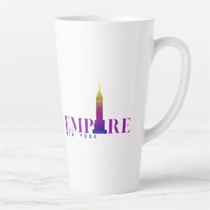 Tasse Latte Empire State Building-New York-Violet Vibrant-