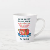 Tasse Latte Employé de poste retraité Mailman Retraite personn (Droite)