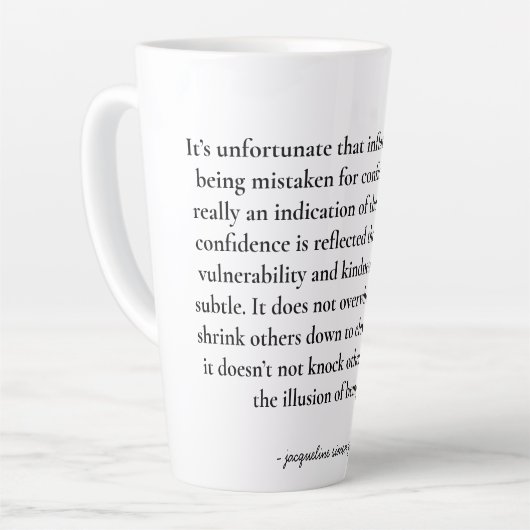 Tasse Latte Empowering quote (Angle gauche)