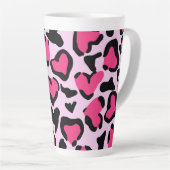 Tasse Latte Empreinte de léopard, Aquarelle transparente à mai (Angle droit)