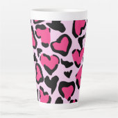 Tasse Latte Empreinte de léopard, Aquarelle transparente à mai (Devant)