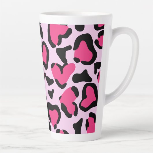 Tasse Latte Empreinte de léopard, Aquarelle transparente à mai (Droite)