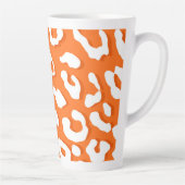 Tasse Latte Empreinte de léopard blanc Orange (Droite)