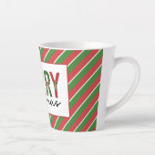 Tasse Latte Empreinte de léopard de Noël moderne Red Green Str (Droite)