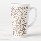 Tasse Latte Empreinte de léopard d'or blanc (Droite)