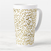 Tasse Latte Empreinte de léopard Gold Glam (Angle droit)