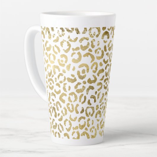 Tasse Latte Empreinte de léopard Gold Glam (Angle gauche)