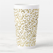 Tasse Latte Empreinte de léopard Gold Glam (Devant)