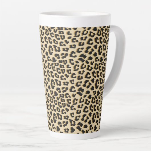 Tasse Latte Empreinte de léopard Tan (Angle droit)