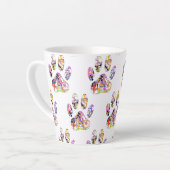 Tasse Latte Empreinte de patte de chien de peinture (Angle gauche)