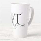 Tasse Latte Empreinte de patte de Maman chat (Angle droit)