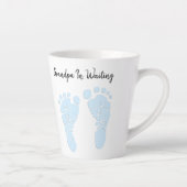 Tasse Latte Empreintes Bébé Grand-Père Pour Être Garçon Faire- (Droite)