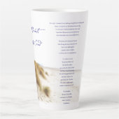 Tasse Latte empreintes dans le sable (Devant)