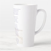 Tasse Latte empreintes dans le sable (Droite)