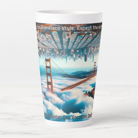 Tasse Latte "En Face, Style San Francisco. Extraordinaire' (Devant)
