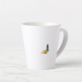 Tasse Latte En harmonie avec la nature | Monogramme rustique a (Angle droit)