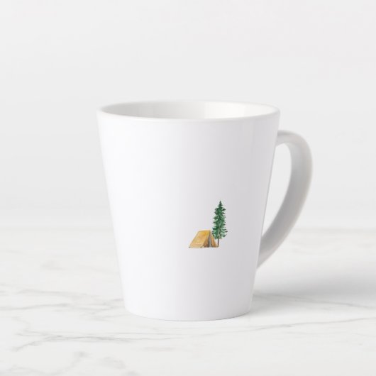 Tasse Latte En harmonie avec la nature | Monogramme rustique a (Angle droit)