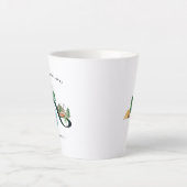 Tasse Latte En harmonie avec la nature | Monogramme rustique a (Devant)