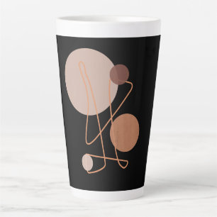 Tasse Latte en Terre Cuite Noire Art Géométrique C
