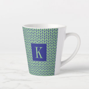 Tasse Latte en tricot BLEU VERT