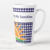 Tasse Latte En vichy Bleu Et Soleil (Droite)