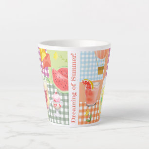 Tasse Latte en vichy Rêver de Latte d'été