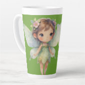 Tasse Latte Enchanted Woodland Fairy: pastel green Sprite (Angle gauche)