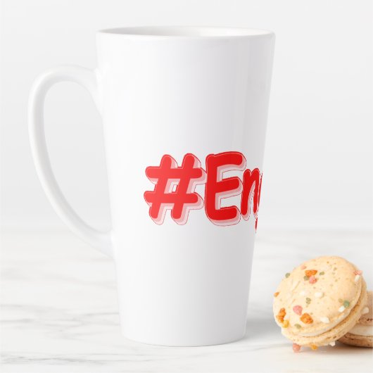 Tasse Latte "#England" Joli Design. Commandez dès maintenant (En situation)